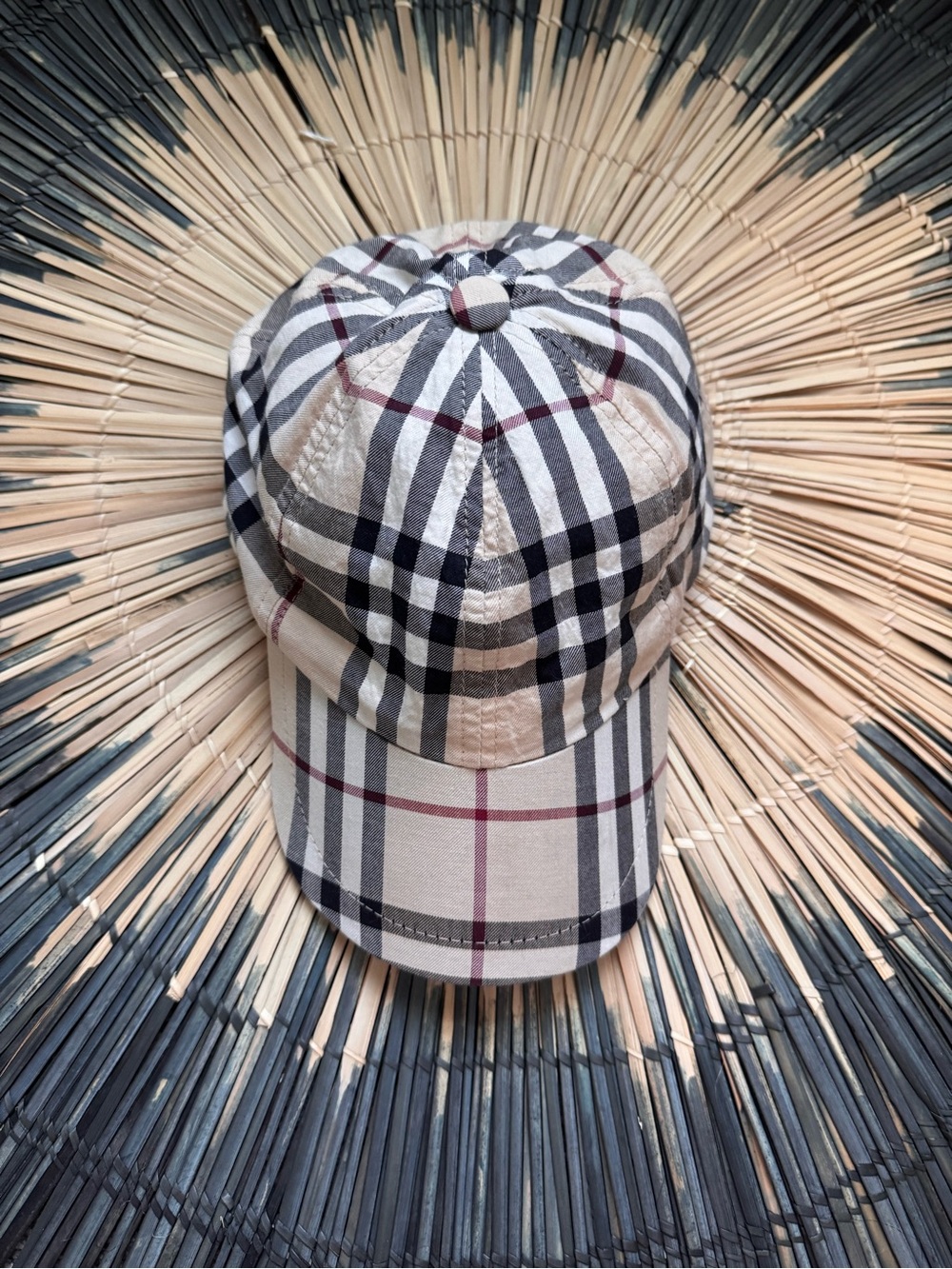Authentic Vintage Burberry London Classic Nova Check Baseball Cap